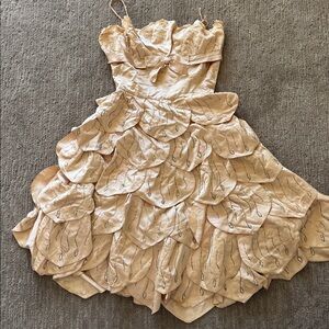 Vintage 1930’s/40’s Original by Rudolf Silk Beaded Multi-Tier Dress